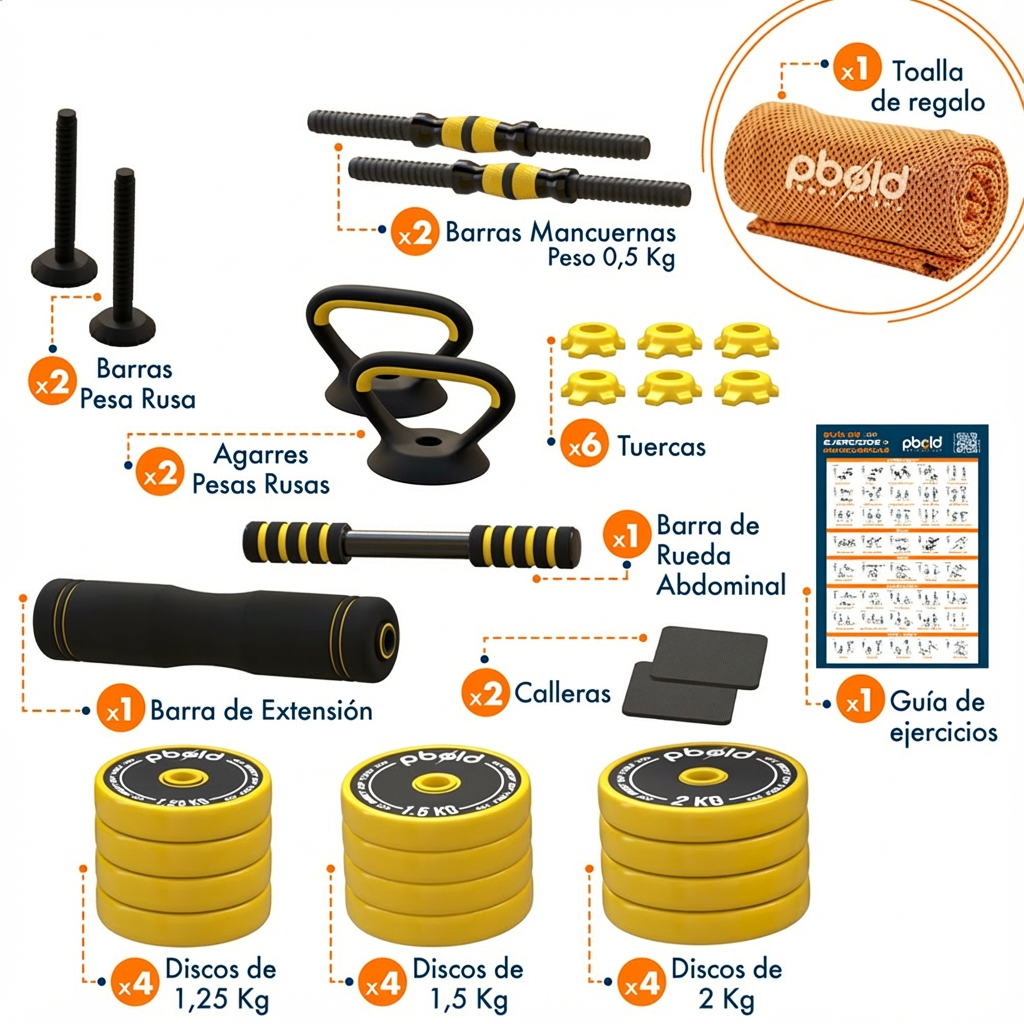 Kit De Mancuernas 20 Kg - Imagen 3