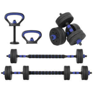 Kit Mancuernas 20KG 8 Discos +Manc. Rusa