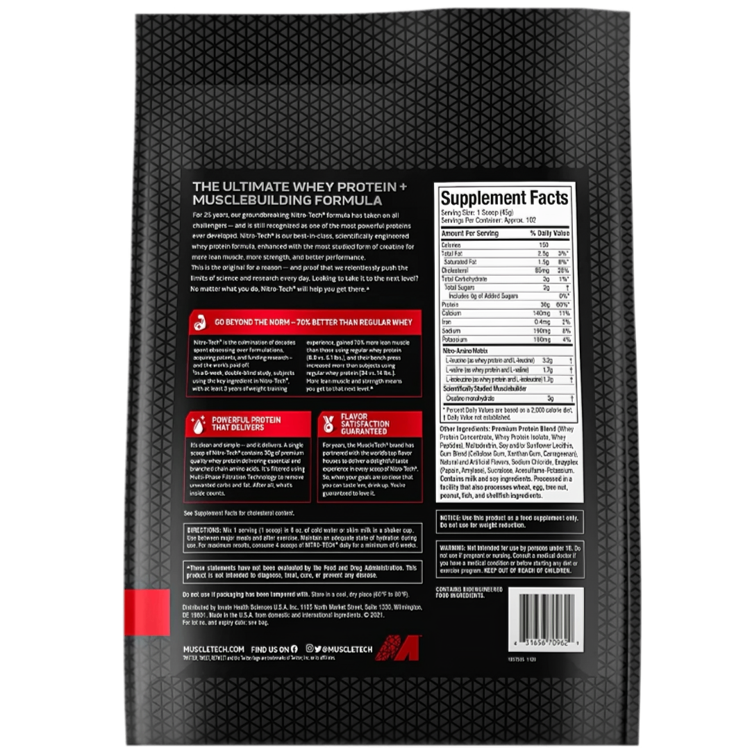 Proteina Nitro Tech 10 LBS - Imagen 2