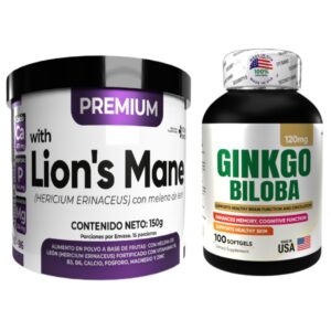 COMBO Melena Leon polvo y Ginkgo Biloba