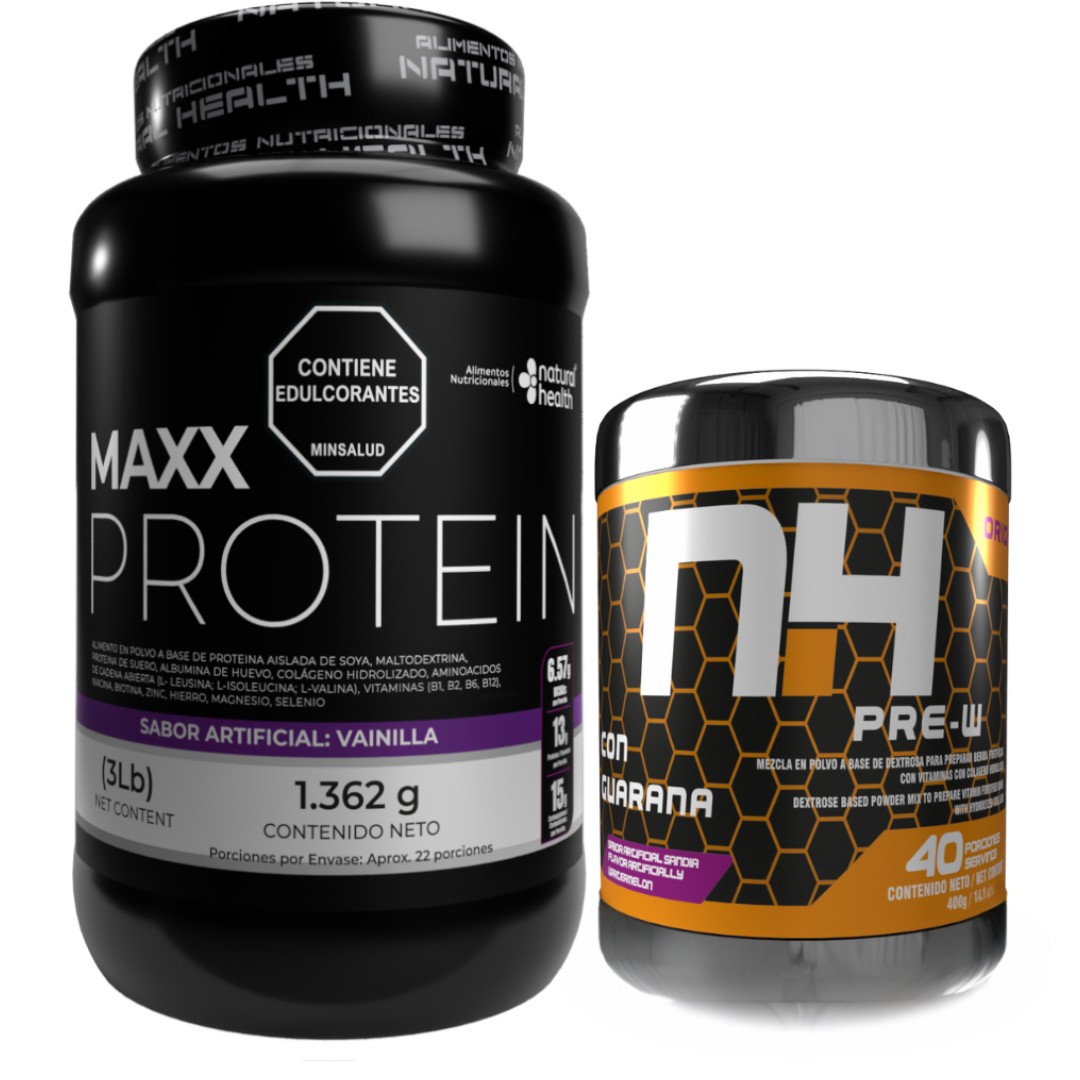 Combo proteína y pre entreno